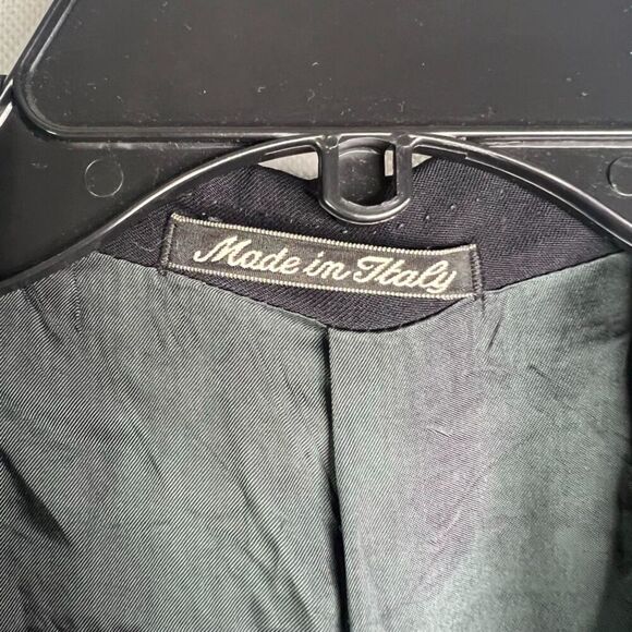 Giorgio Armani Pure Wool Black Single Breasted Suit Jacket Blazer ITALY Size 40S - Picture 8 of 12